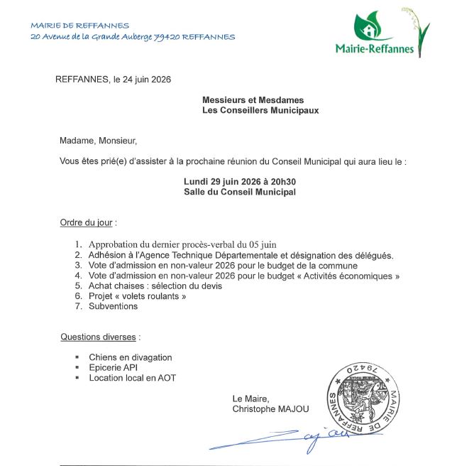 Commune de Reffannes