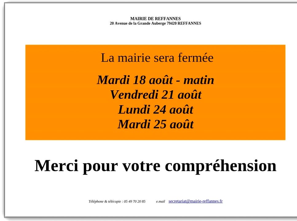 Commune de Reffannes